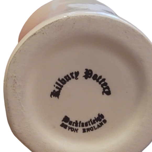 Killbury POTTERY tiny cup mug souvenir collectible CAMBRIDGE floral 2" - Picture 3 of 3